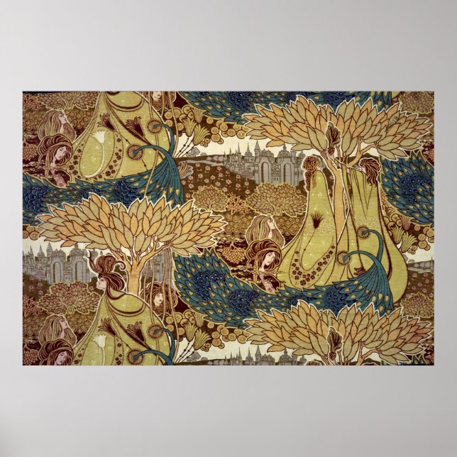 Textildesign av Christopher Dresser Poster (Framsidan)