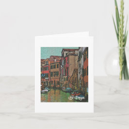 Textile Art Venedig Notecard Kort