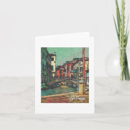 Textile Art Venedig Notecard Kort