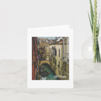 Textile Art Venedig Notecard Kort
