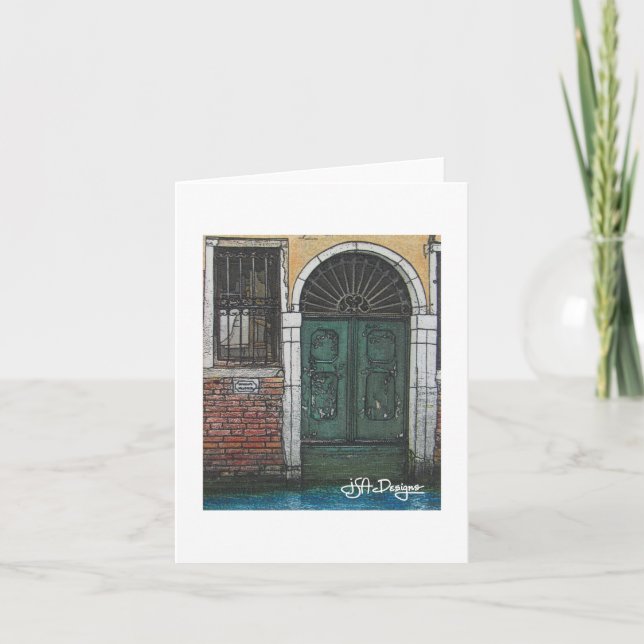 Textile Art Venedig Notecard Kort (Framsida)