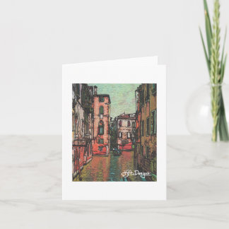 Textile Art Venedig Notecard Kort