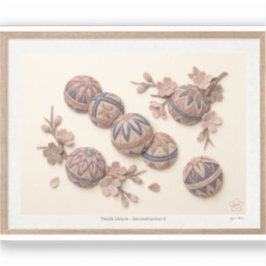 Textile Ukiyoe Artwork – Layered Felt Japanese  Klistermärken