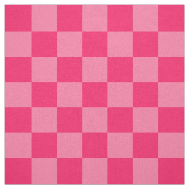 Textilen Light and Shock rosa Checker Mönster Tyg (Provkarta)