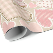 Textilhjärdar för Cute Pastel Rosa Craft