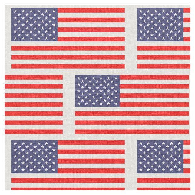 Textilier av Patriotic American flagga mönster DIY Tyg (Närbild)
