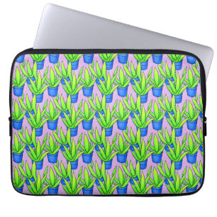 Textilier av typen Aloe Vera Mönster Laptop Fodral