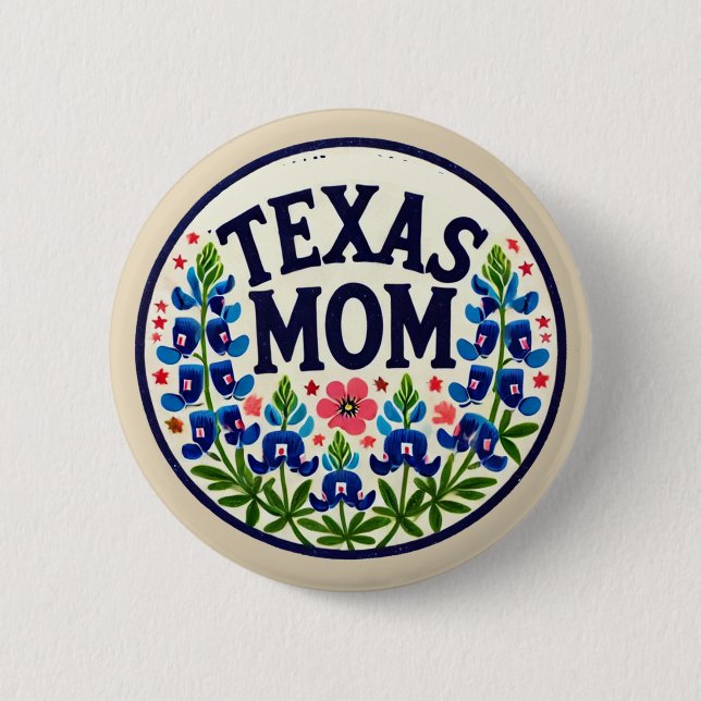 Textilier från Texas Mamma Mors dag Knapp (Framsida)