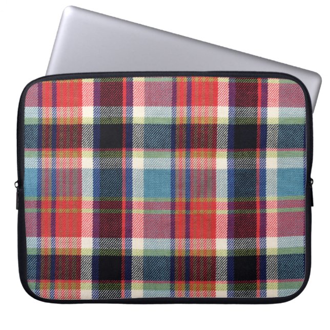 Textilier i struktur i kvadrat  laptop fodral (Framsidan)