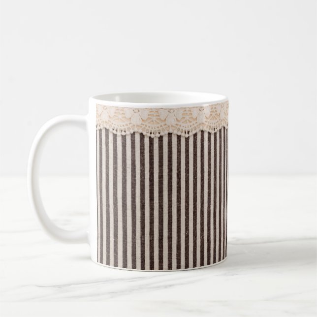 Textilier struktur och snöre för bakgrundsbruk kaffemugg (Vänster)