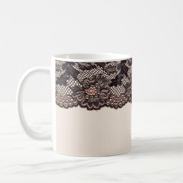 Textilier struktur och snöre för bakgrundsbruk kaffemugg (Vänster)