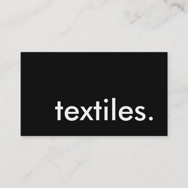 textilier. visitkort (Framsida)
