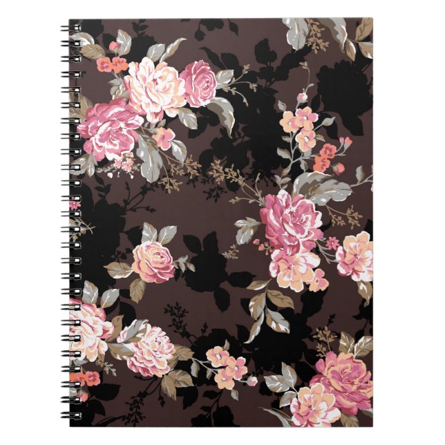 textilillustrationsmönster för blomman mönster, anteckningsbok (Framsidan)