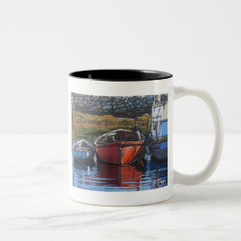 Textilkonst Boat Coffee Mugg