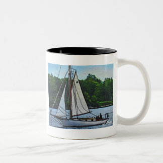 Textilkonst Boat Coffee Mugg