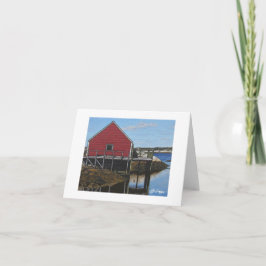 Textilkonst Boat Notecard Kort