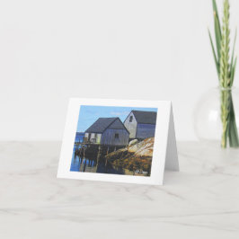 Textilkonst Boat Notecard Kort