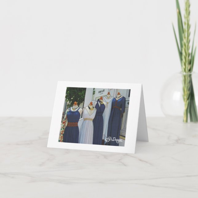 Textilkonsten Grekland Notecard Kort (Framsida)