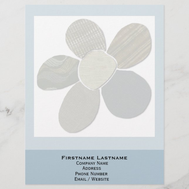 Textilmaterial Flower Collage DIY Färg Brevhuvud (Framsida)