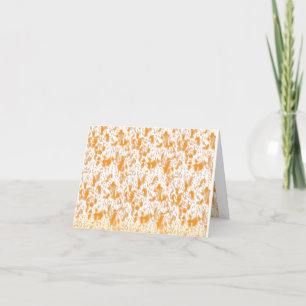 Textilmönster med en livfull orange och gul helgkort
