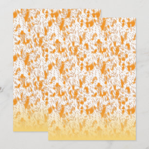Textilmönster med en livfull orange och gul inbjudningar