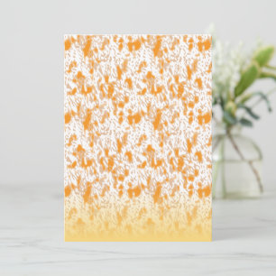 Textilmönster med en livfull orange och gul julkort