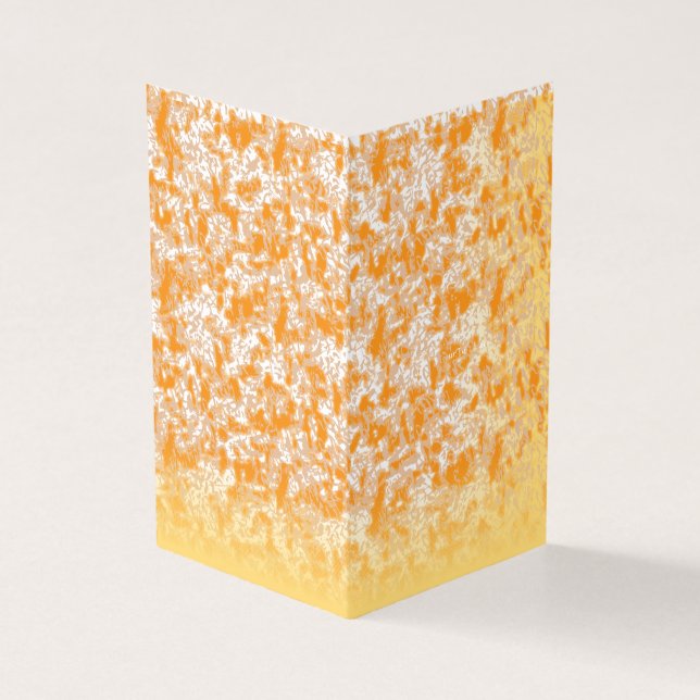 Textilmönster med en livfull orange och gul kort (Utsida)