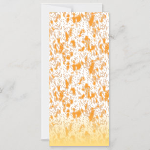 Textilmönster med en livfull orange och gul magnetisk inbjudningskort
