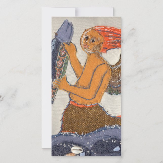 TextilSjöjungfru Mobil Julkort (Framsida)