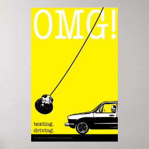 texting. körning. original poster
