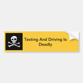 Texting och körningsbildekal bildekal