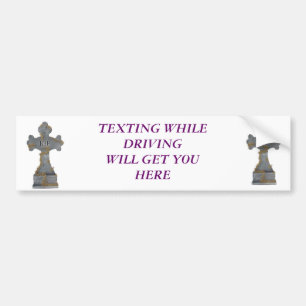 Texting stundkörning bildekal