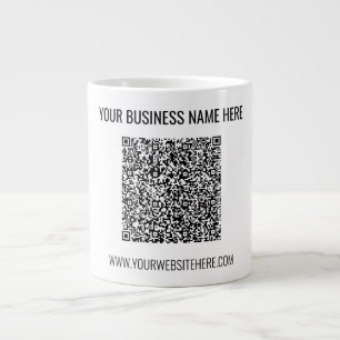 Textkaffe för QR-Anpassningsbarna Mugg Välj Färg Jumbo Mugg