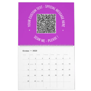 Textkalender för QR-Anpassningsbarna Välj Färg Kalender