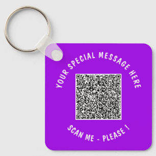 Textkedjan QR-Anpassningsbar eller Välj Färg Nyckelring