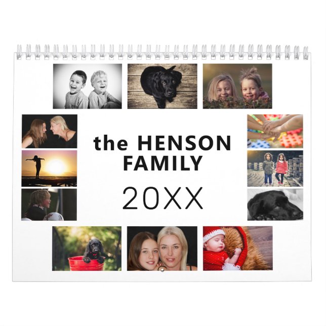 Textkeepé för familjekalendertext varje månad kalender (Omslag)