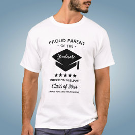 Textklass År Namn, stolt förälder till Student T Shirt