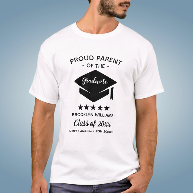 Textklass År Namn, stolt förälder till Student T Shirt (Skapare uppladdad)