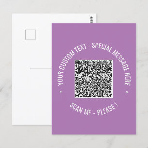 Textkort för QR-kodsökning och Anpassningsbar Vykort