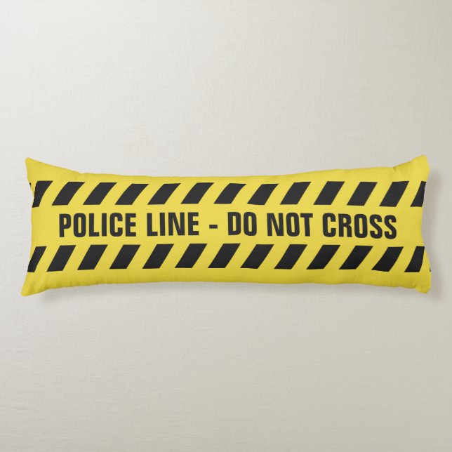 Textkudde för Faux Police Line anpassningsbar Kroppskudde (Framsidan)
