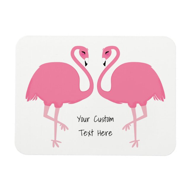 Textmagnet Cute Flamingos anpassningsbar Magnet (Horisontell)