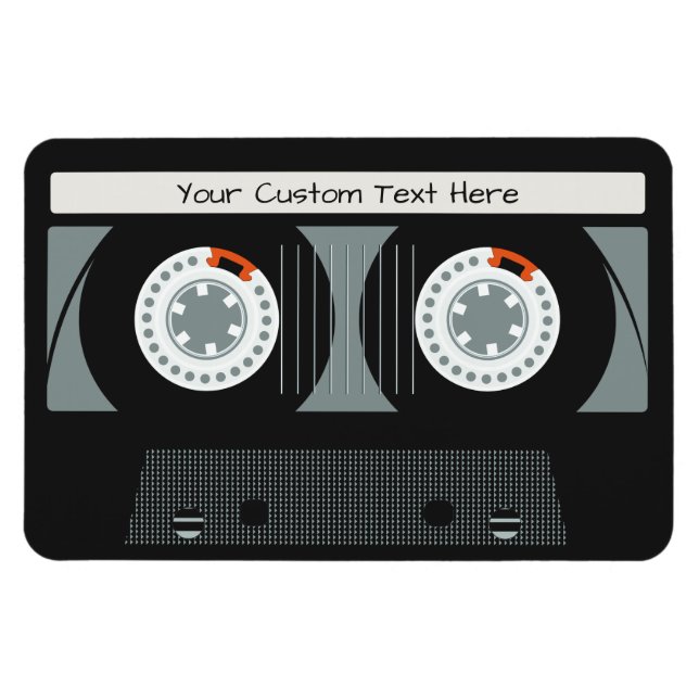 Textmagnet Retro Casette Tape anpassningsbar Magnet (Horisontell)