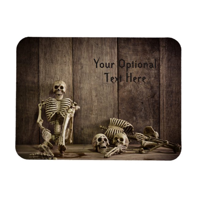 Textmagnet Skeletons anpassningsbar Magnet (Horisontell)