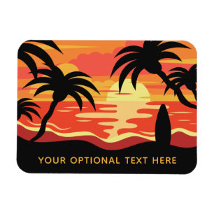 Textmagnet Tropical Sunset anpassningsbar Magnet