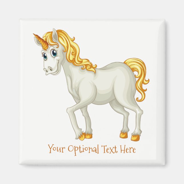 Textmagnet Unicorn anpassningsbar Magnet (Framsidan)