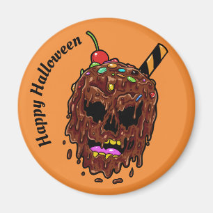 Textmagneter för anpassningsbarna Ice Cream Skull Magnet