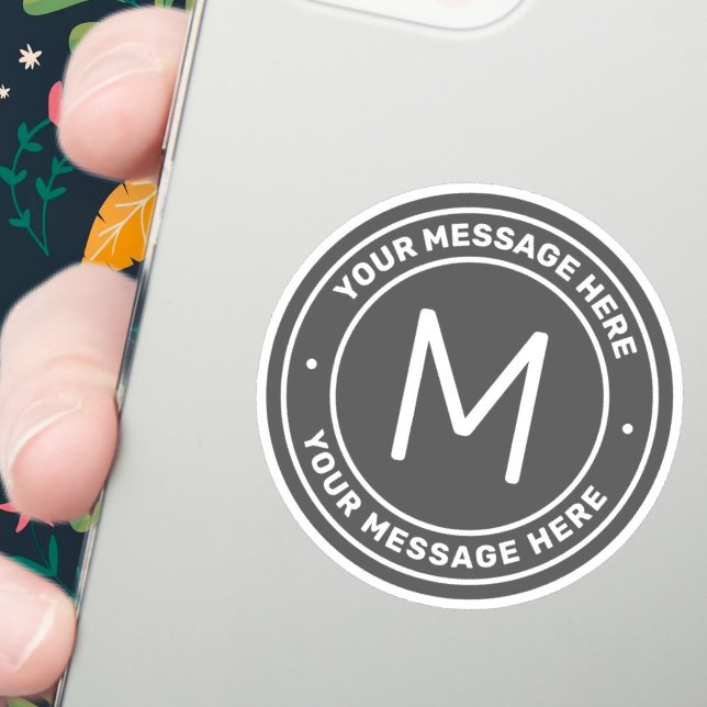 Textmall för anpassade | Grå Klistermärken (Skapare uppladdad)