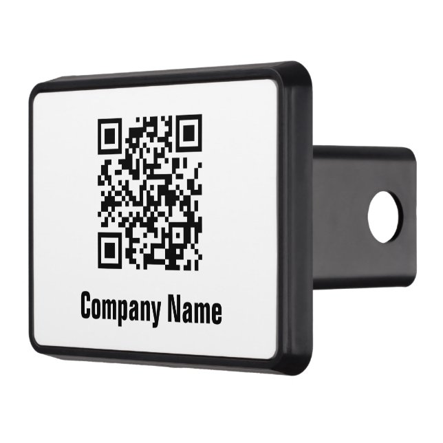 Textmall för Business NameBlack och White QR-kod Dragkroksskydd (Vänster)