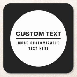 Textmall för fet Anpassade Underlägg Papper Kvadrat