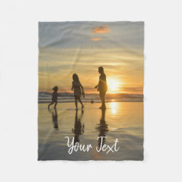 Textmall för foto och Anpassningsbar för personlig Fleecefilt